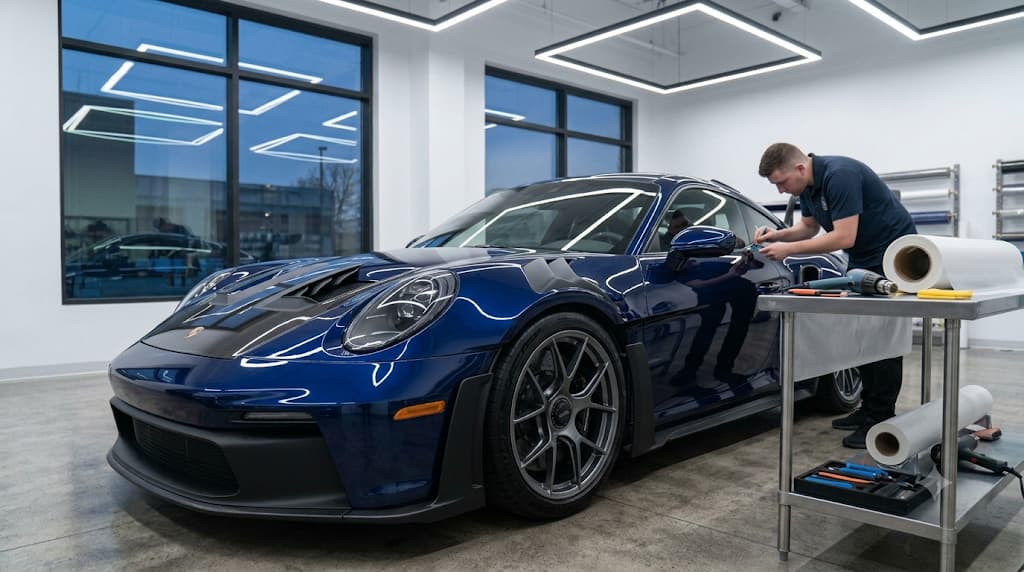 Oto detailing stüdyosu temiz oda